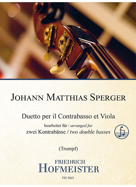 Duetto - 2 Contrebasses Johann Matthias Sperger Partition Contrebasse