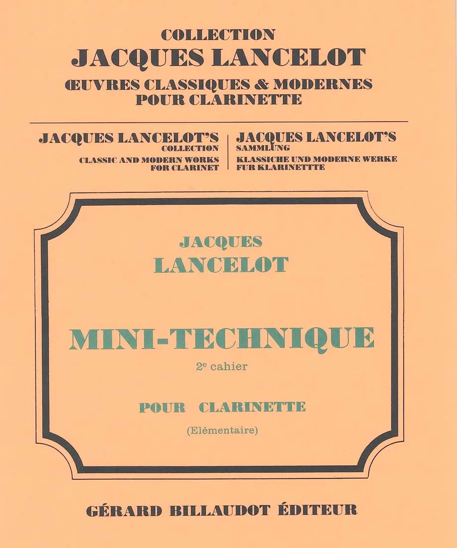 Mini-Technique - Volume 2 Jacques Lancelot Partition Clarinette