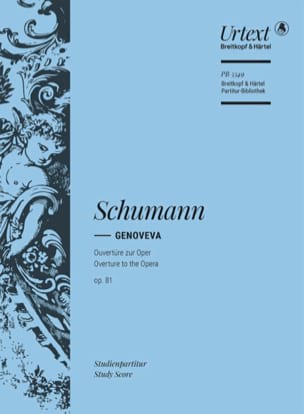Genoveva, Ouverture Robert Schumann Partition Petit format