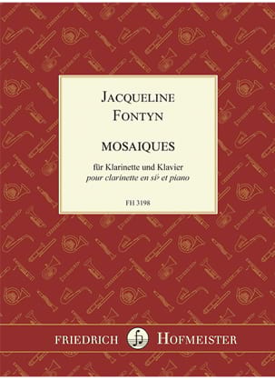 Mosaiques Jacqueline Fontyn Partition Clarinette