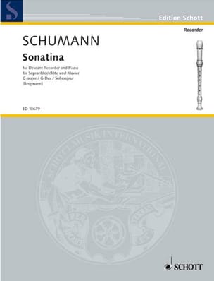 Sonatine G-Dur SCHUMANN Partition Flûte à bec