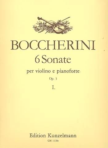 6 Sonates op. 5, Volume 1 - Violon BOCCHERINI Partition Violon
