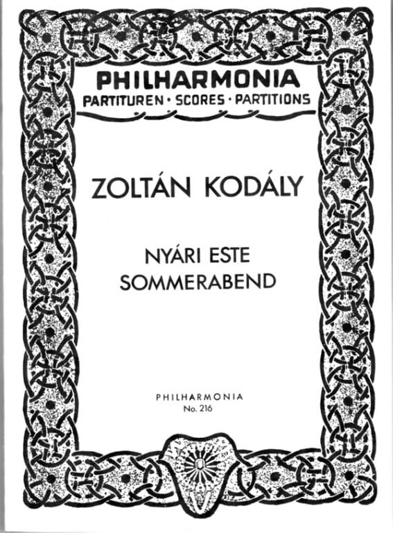 Nyari este - Partitur KODALY Partition Petit format