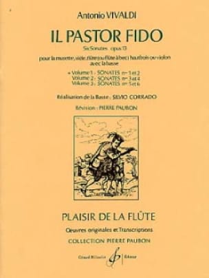 Il Pastor Fido op. 13 - Volume 1 - Flûte Bc - VIVALDI - Partition