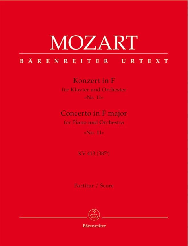 Concerto pour piano en Fa maj. KV 413 - Partitur - MOZART - Partition