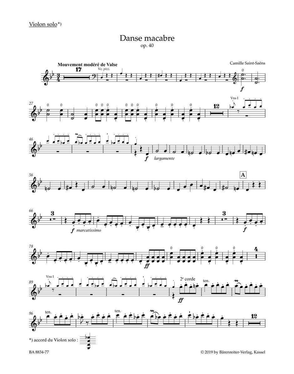 Danse macabre op. 40 -Symphonic poem- (after a poem by Henri Cazalis)