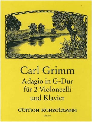 Adagio in G-Dur - 2 Violoncelli Klavier Carl Grimm Partition Trios