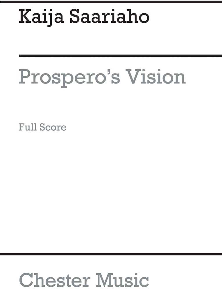 Prospero's Vision - score Kaija Saariaho Partition Grand format