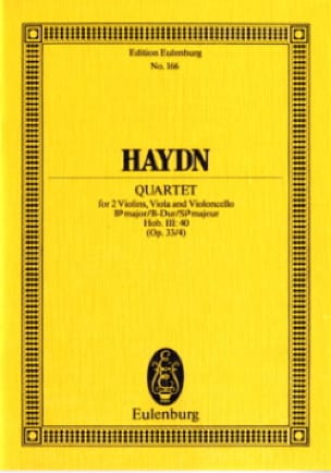 Streich-Quartett B-Dur op. 33 n° 4 HAYDN Partition Petit format