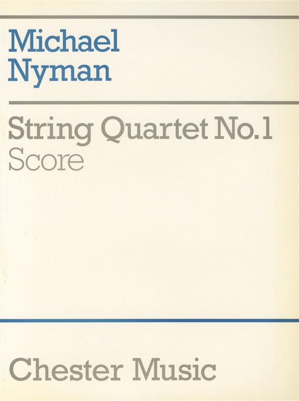 String Quartet n° 1 - Score - Michael Nyman - Partition - Grand format