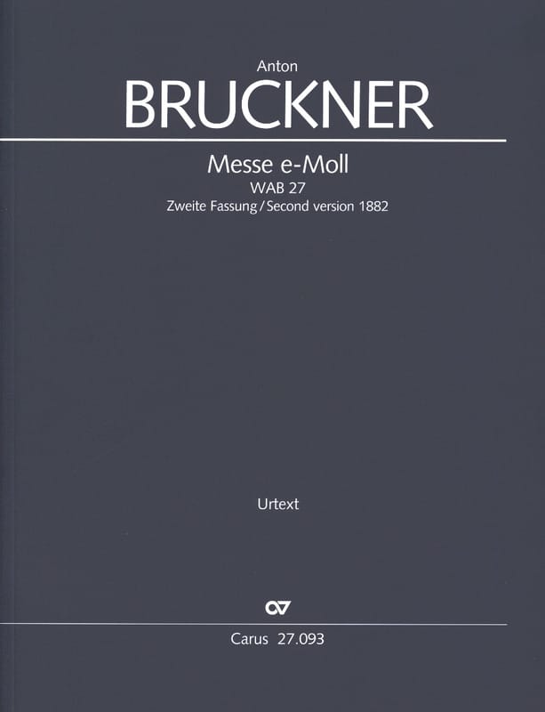 Messe en mi mineur BRUCKNER Partition Grand format