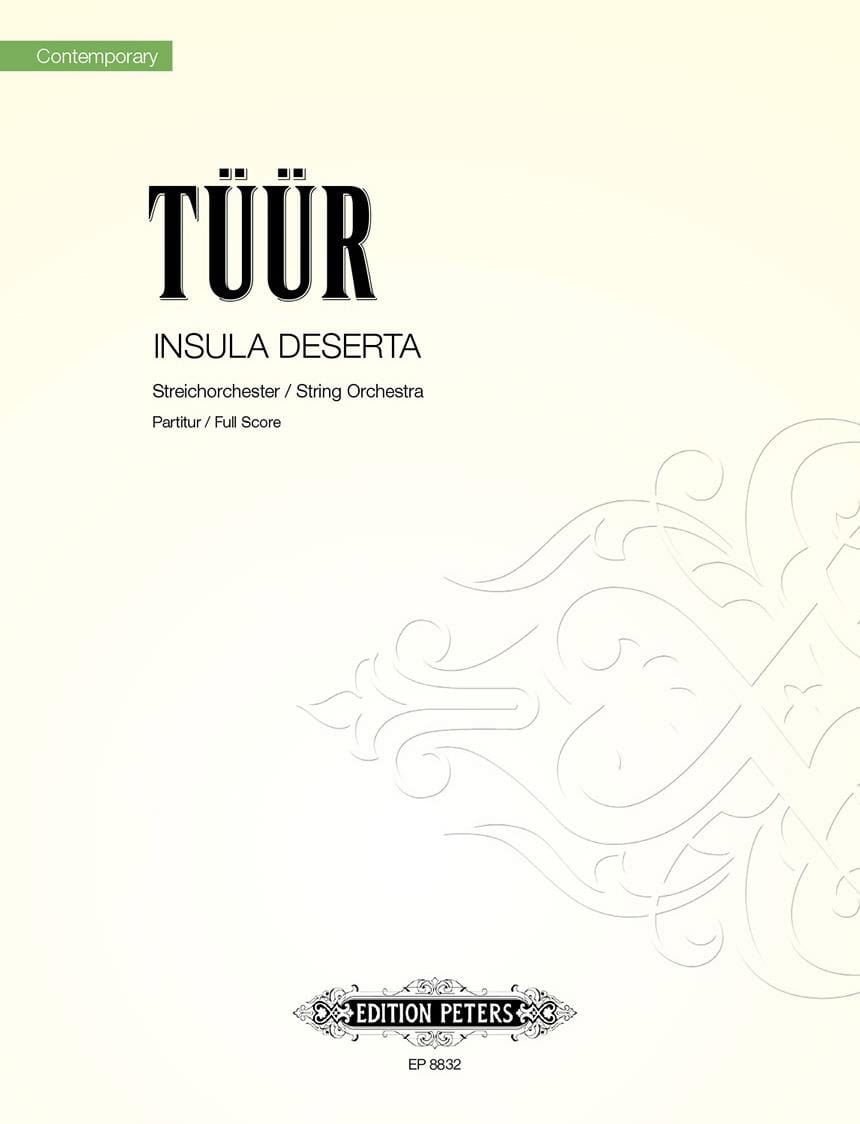 Insula deserta - Partitur Erkki-Sven Tüür Partition Grand format