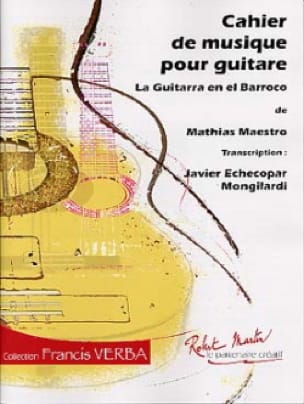 Cahier de musique pour guitare - Mathias Maestro - Partition - Guitare