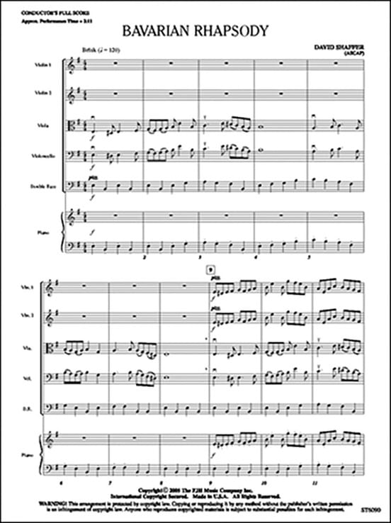 Bavarian Rhapsody David Shaffer Partition