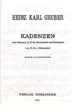 Kadenzen zum Konzert in E von Dittersdorff - Heinz Karl Gruber