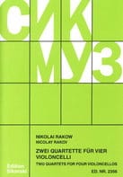 Zwei Quartette für 4 Violoncelli Nikolaj Rakow Partition Violoncelle
