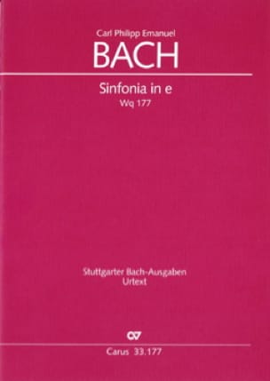 Sinfonia en Mi Mineur - Wq 177 Carl Philipp Emanuel Bach Partition