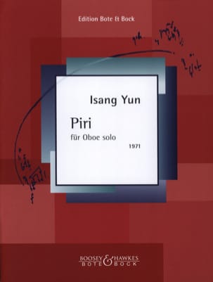 Piri für Oboe solo Isang Yun Partition Hautbois