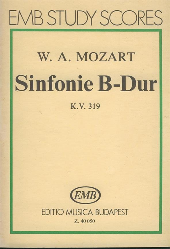 Symphonie Nr. 33 B-Dur KV 319 - Partitur MOZART Partition Petit format