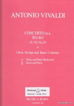 Concerto in A minor RV 463 - F. 7 n° 13 - Oboe strings Bc - VIVALDI