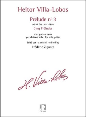 Prélude n° 3 VILLA-LOBOS Partition Guitare