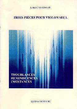 3 Pièces pour Violon Seul Gréco Casadesus Partition Violon