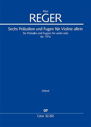 6 Préludes et Fugues, Violon solo Max Reger Partition Violon