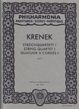 Streichquartett Nr. 1 op. 6 - Partitur - Ernst Krenek - Partition
