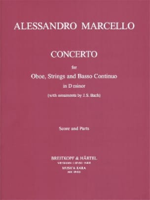 Concerto D-Moll - Score And Parts Alessandro Marcello Partition