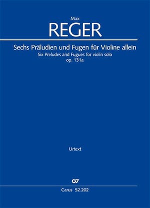 6 Préludes et Fugues, Violon solo Max Reger Partition Violon