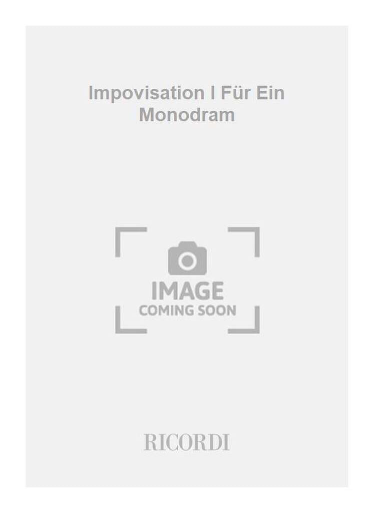 Improvisation 1 - Für Ein Monodram - Emmanuel Nunes - Partition