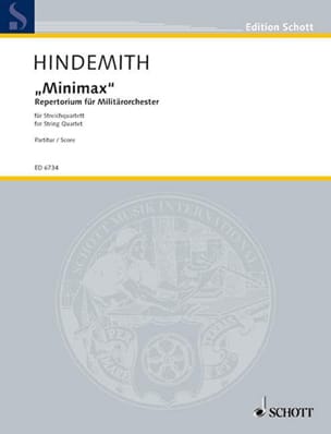 Minimax - Streichquartett - Partitur HINDEMITH Partition Grand format