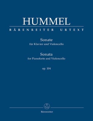 Sonate, op. 104 - Violoncelle et piano HUMMEL Partition Violoncelle