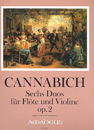 Parcourir les pages de 6 Duos opus 2 - Christian Cannabich - Partition - Duos