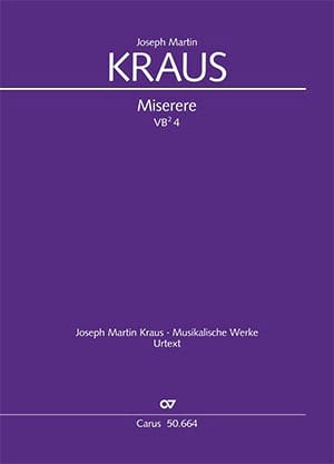 Miserere Joseph Martin Kraus Partition Grand format