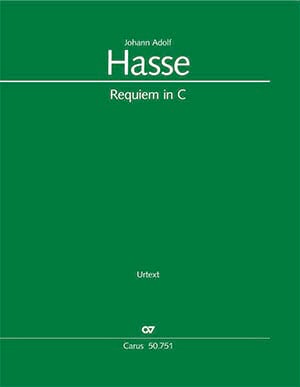 Requiem en Do Johann Adolf Hasse Partition Grand format