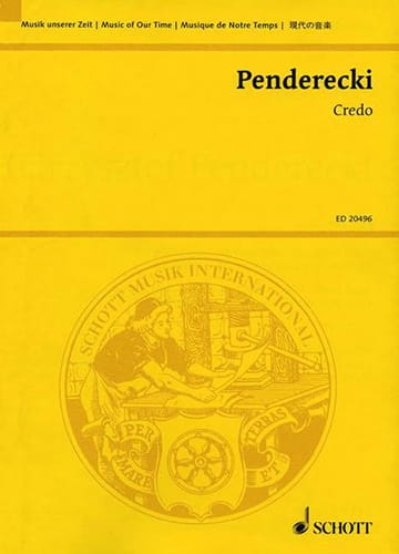 Credo PENDERECKI Partition Grand format