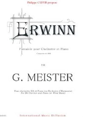 Erwinn Fantaisie pour clarinette - Georges Meister - Partition