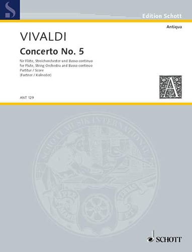 Concerto Pour Flûte Rv 434 en Fa M. - Conducteur - VIVALDI - Partition