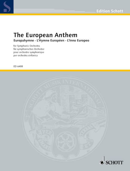 Hymne Européen - Score - Partition - Grand format