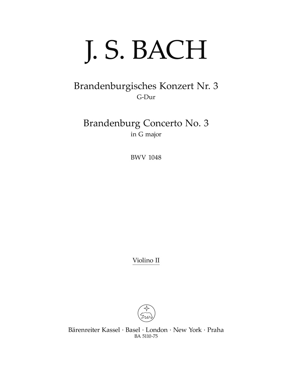 Brand. Konzert Nr. 3 - V2 BACH Partition