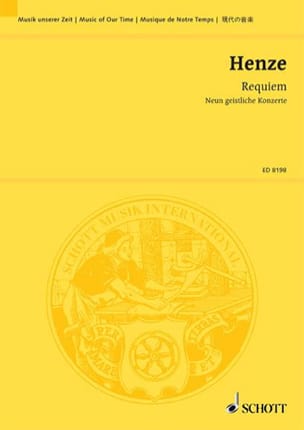Requiem 1990-92 Hans Werner Henze Partition Grand format