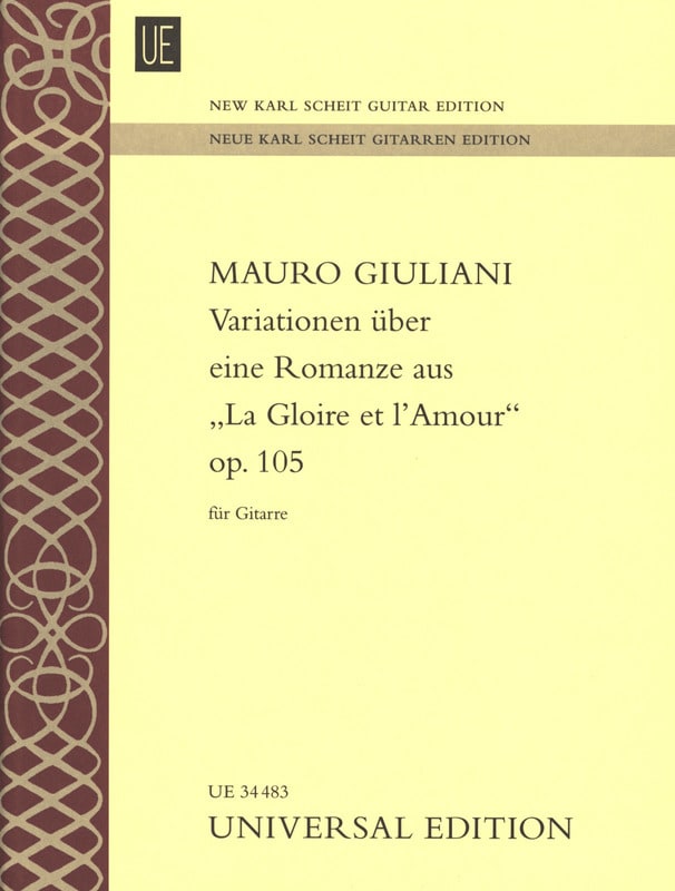 Variations Sur La Gloire et L'amour Op.105 Mauro Giuliani Partition