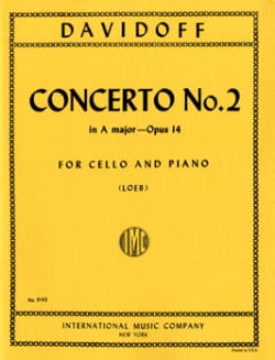 Concerto n° 2 A Major op. 14 Charles Davidoff Partition Violoncelle