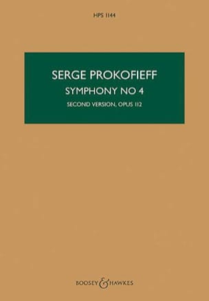 Symphonie n° 4 - Score PROKOFIEV Partition Grand format