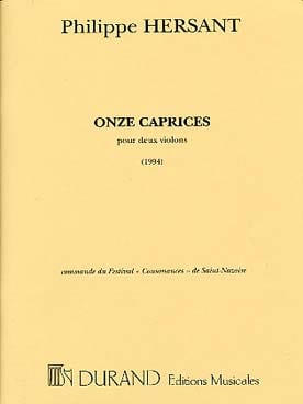 11 Caprices Philippe Hersant Partition Violon