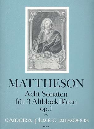 8 Sonates op.1 Johann Mattheson Partition Flûte à bec