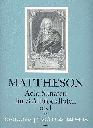 8 Sonates op.1 Johann Mattheson Partition Flûte à bec