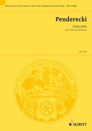 Concerto per viola - Partitur PENDERECKI Partition Grand format
