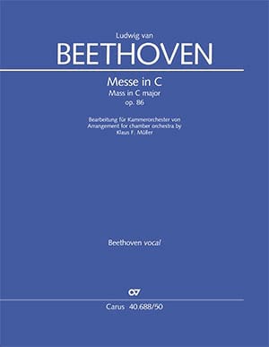 Messe en Ut, opus 86 BEETHOVEN Partition Grand format